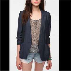 Silence + Noise Black Relaxed Cardigan Blazer